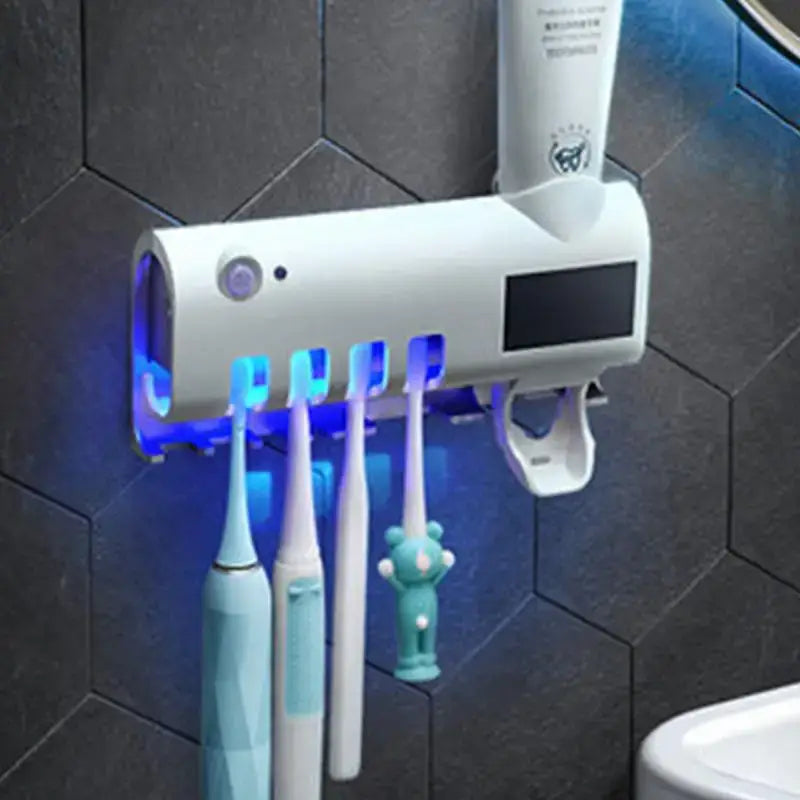 Dispenser Automático para Creme dental com Suporte para Escovas