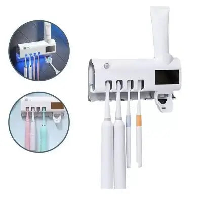 Dispenser Automático para Creme dental com Suporte para Escovas