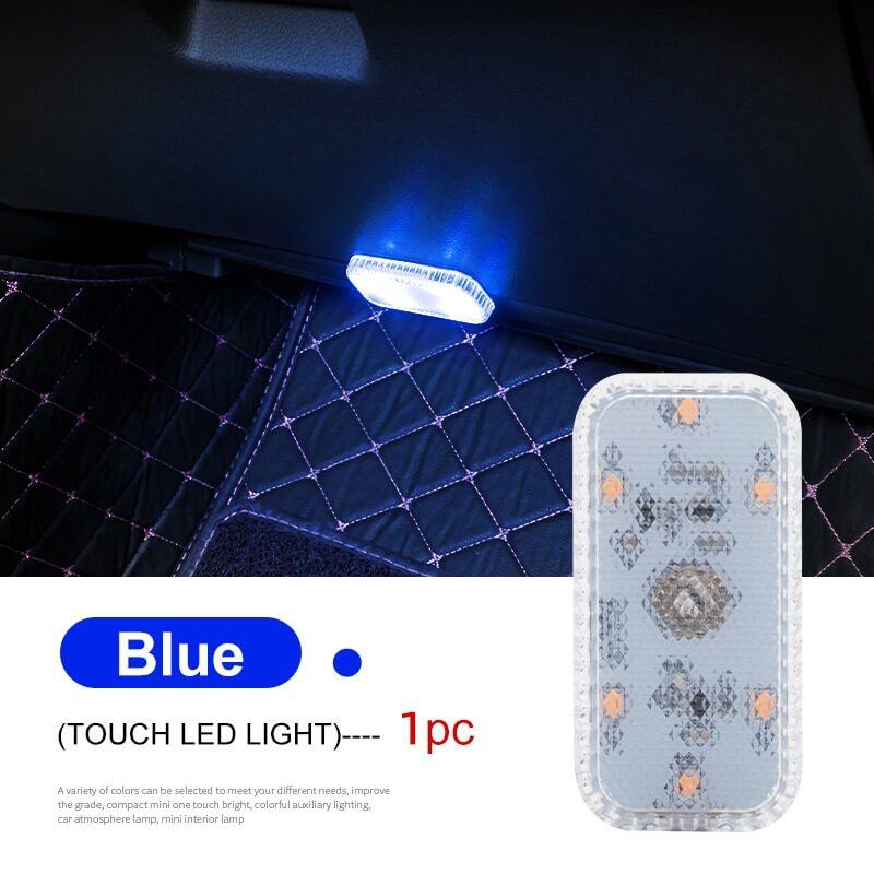 Luz de toque LED mini para interiores recarregável Azul