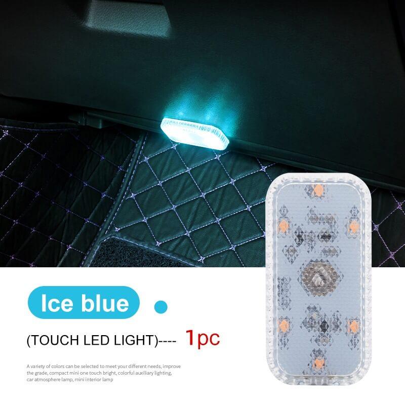 Luz de toque LED mini para interiores recarregável Azul Claro