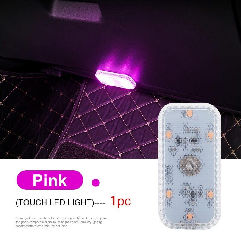 Luz de toque LED mini para interiores recarregável Rosa