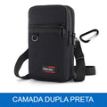 bolsa multifuncional compacta com camada dupla preta