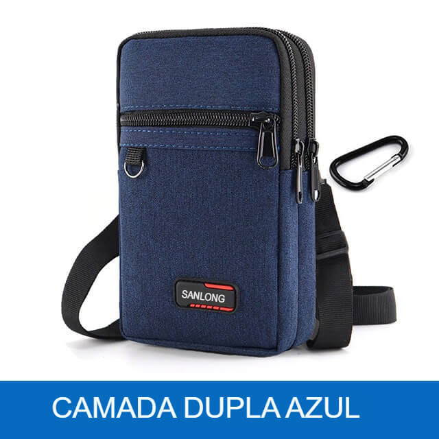 bolsa multifuncional compacta com camada dupla azul marinho